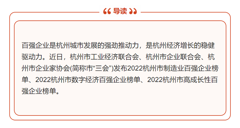 【祝贺！】免费8455新葡萄娱乐场公司荣登“2022年杭州市高成长性百强企业”榜单